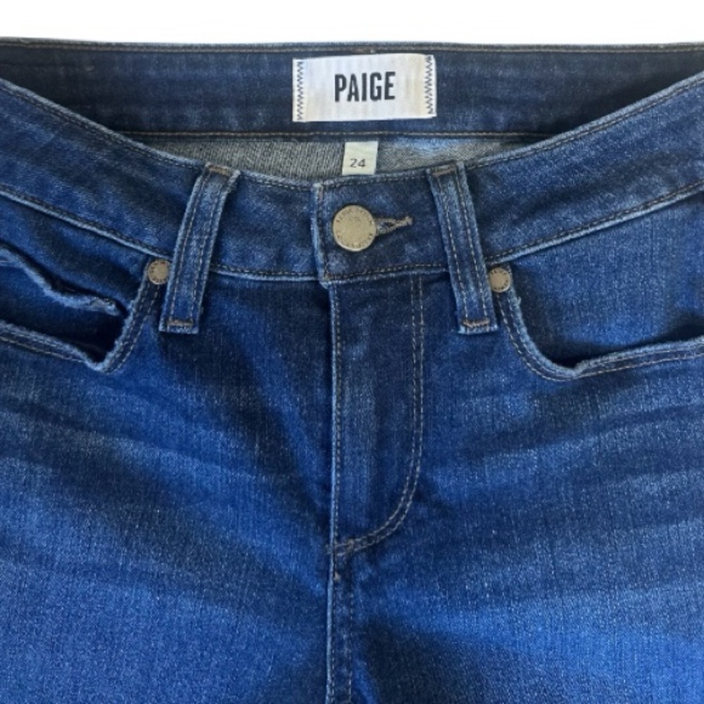 PAIGE Manhattan High Rise Bootcut Jeans | Size 24 - Picture 8 of 10